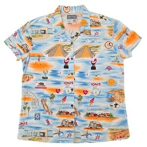 High Seas Trading Co Hawaiian Shirt XL USA Beach Surf Camp Aloha Mens
